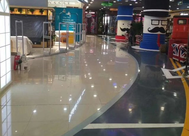 万达商场环氧自流平地坪 (8)