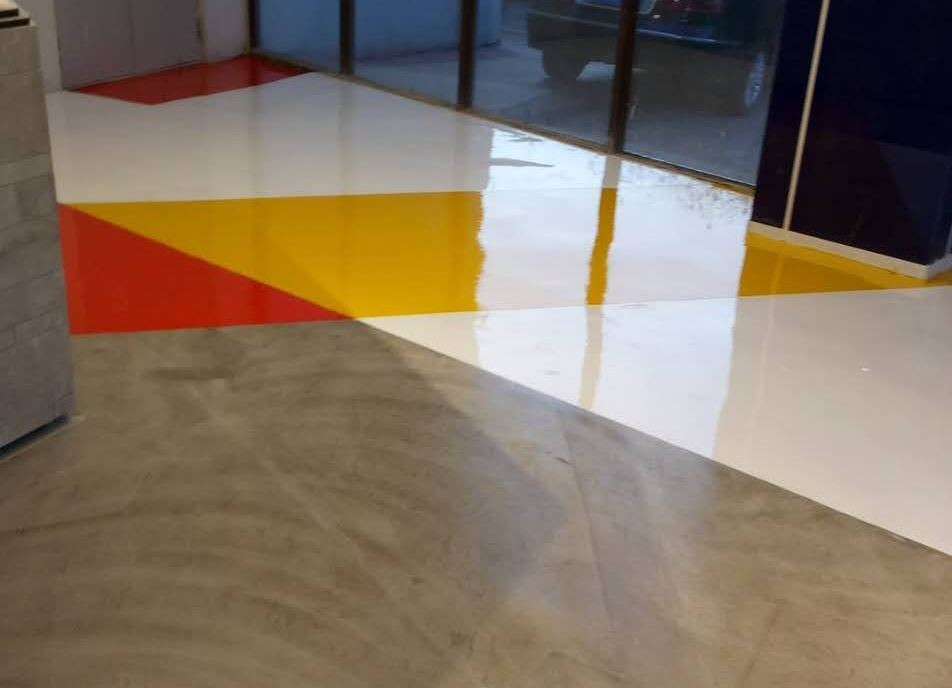 四维游泳馆艺术自流平