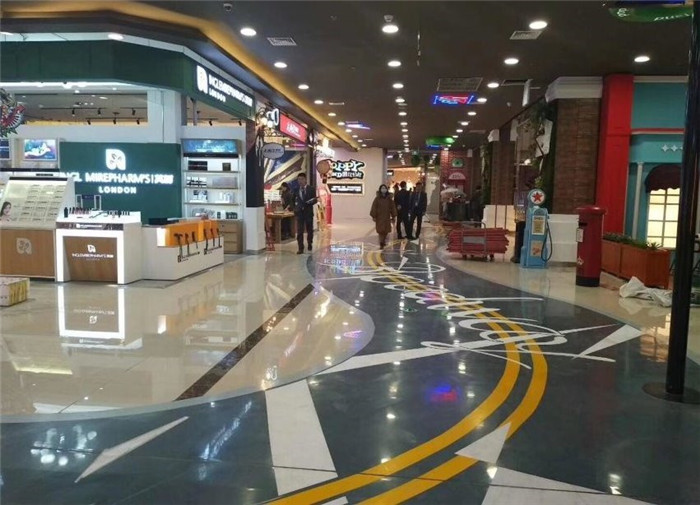 万达商场环氧自流平地坪 (3)