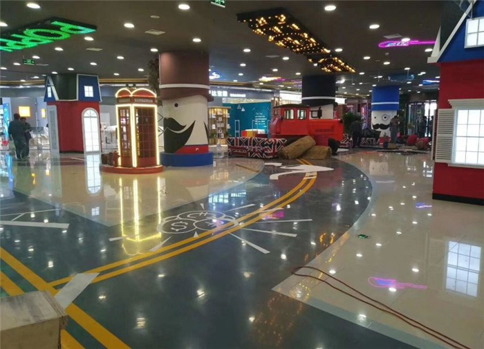 万达商场环氧自流平地坪 (6)